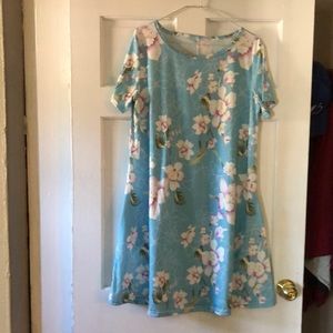 Blue floral dress